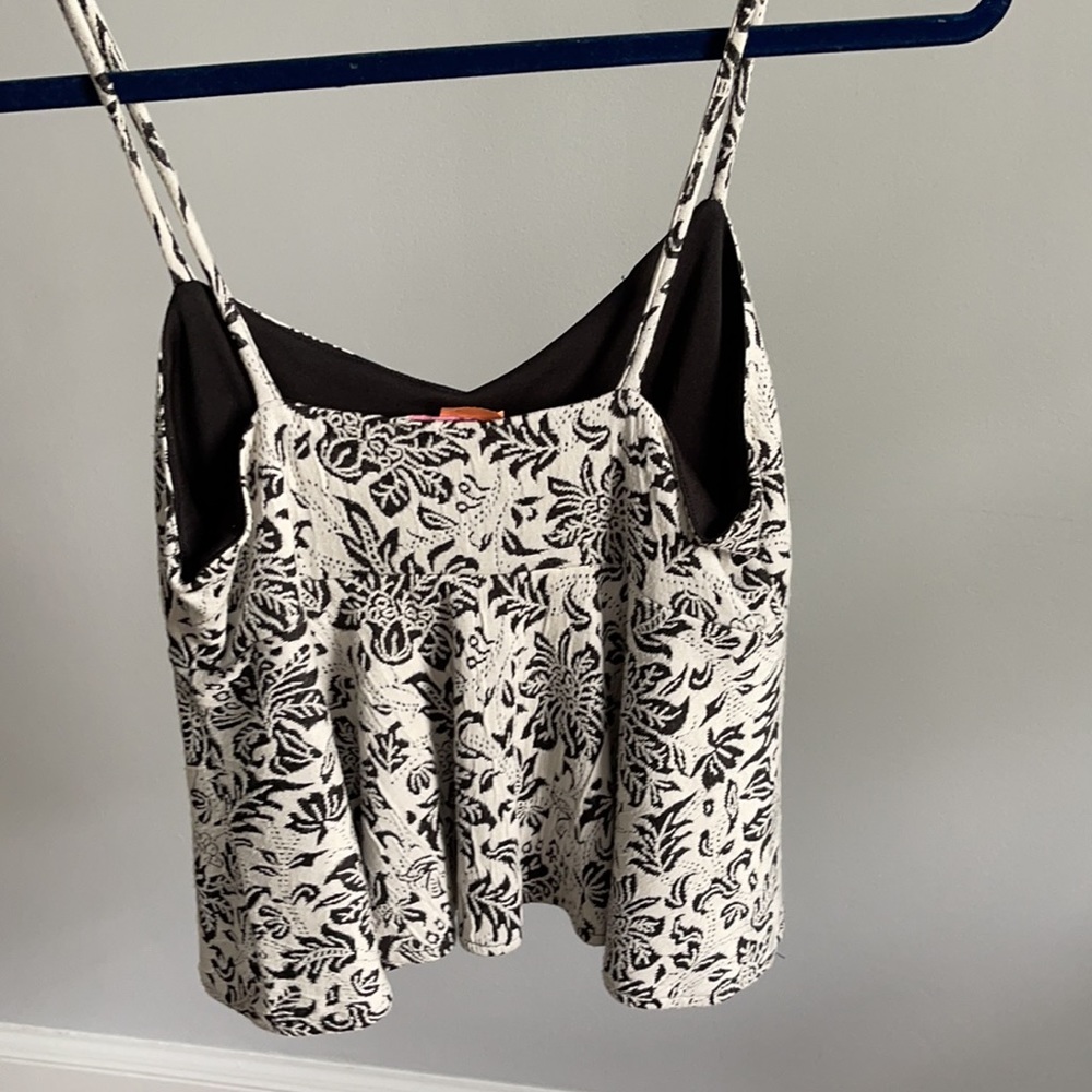 Lined floral peplum top - Picture 3 of 6